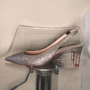 ZARA glitter kitten heels